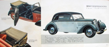 Auto-Union DKW Modelprogram 1938 Carbrochure (10065)